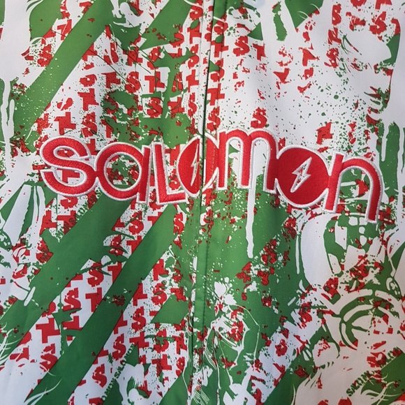 SALOMON Jacket XL Colorful Full Zip Snow Outdoor Logo Pockets Winter - Picture 4 of 13